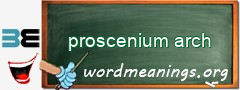 WordMeaning blackboard for proscenium arch